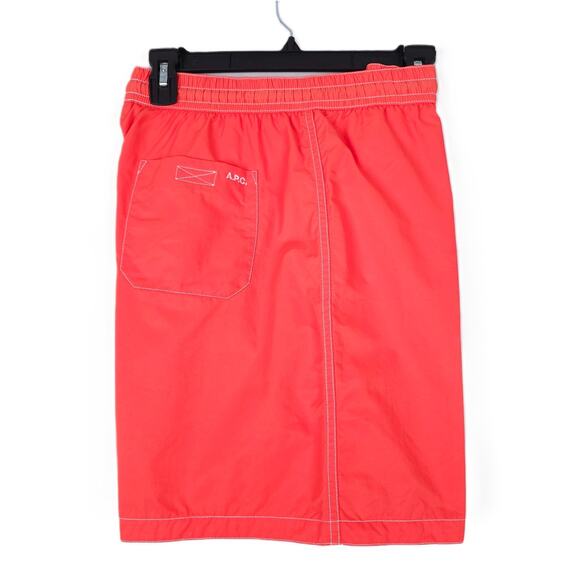 A.p.c. Men's Louis Regular-Fit 7" Mesh Lined Swim Trunks Coral Solid Large NWT - Picture 4 of 14